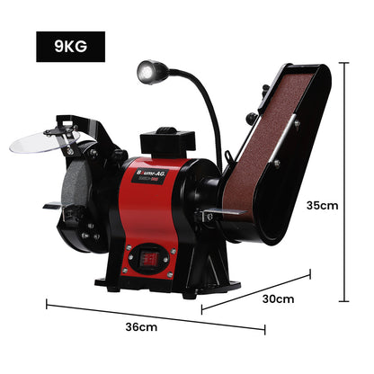 Compact Bench Grinder & Belt Sander Combo with 0.15m Grinding Disc, 0.05x0.686m Belt