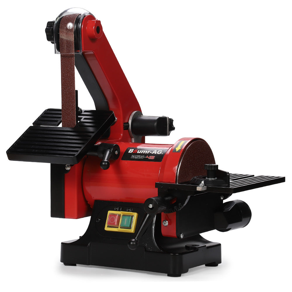 Versatile Bench Belt & Disc Sander with 0.025m Linisher and 0.125m Disc, 250W