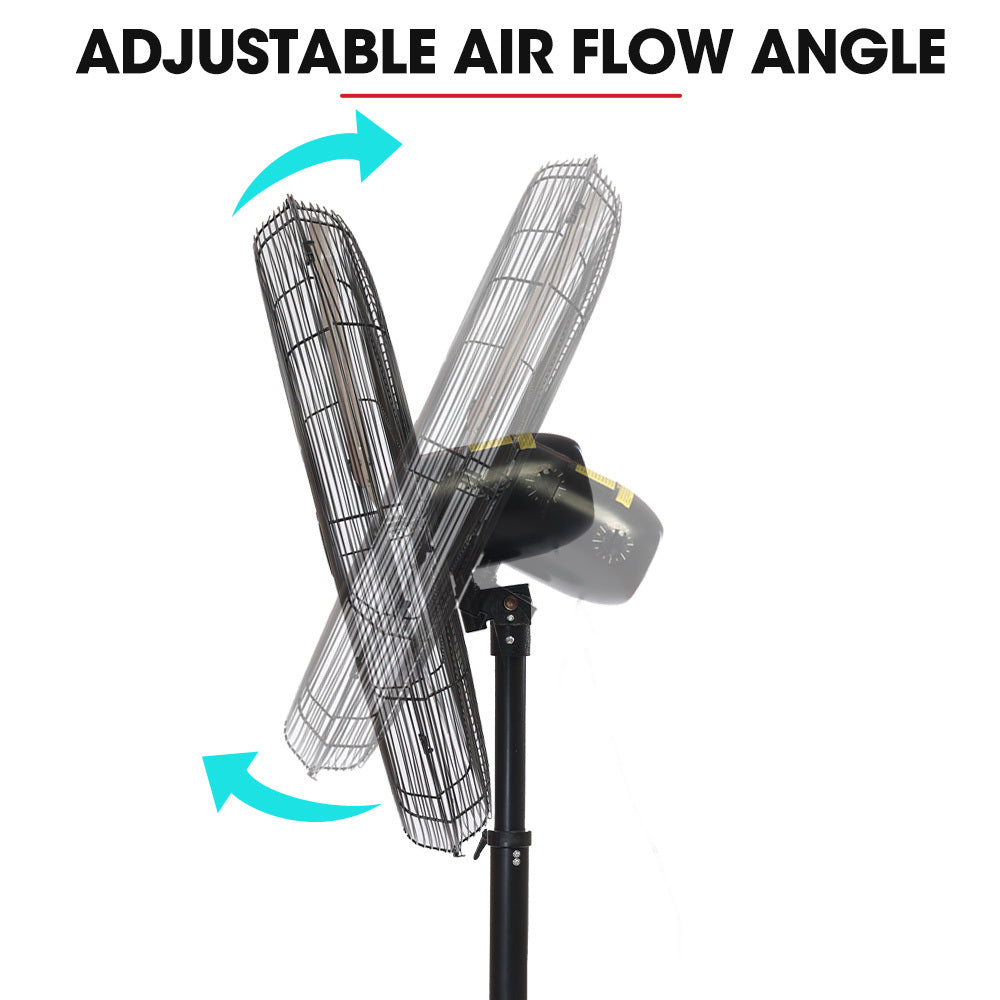 30" 0.76m Industrial Fan, 300W, Heavy-Duty, 3 Speeds, High Airflow, EESS Certified