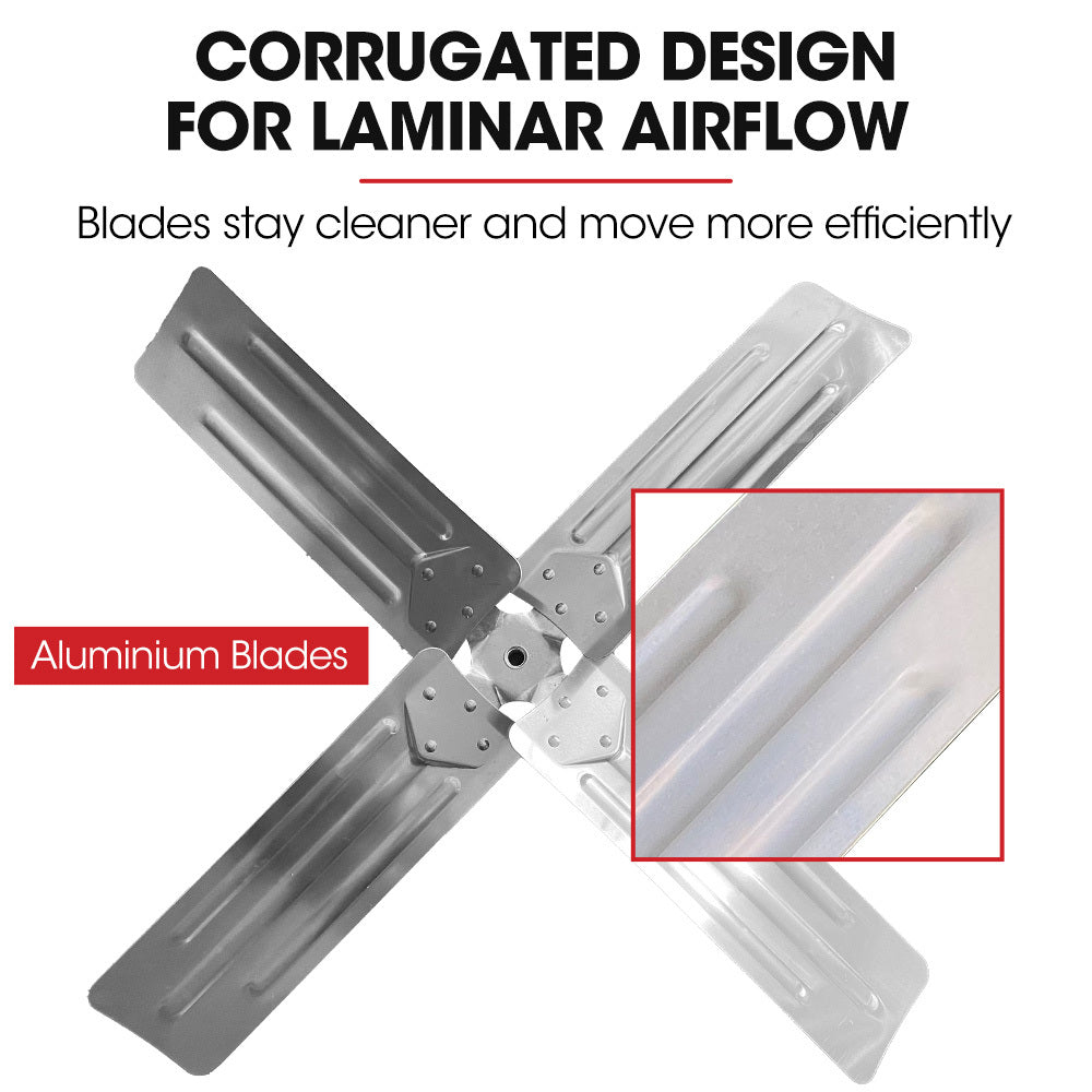1067mm Industrial Drum Fan, 660W, Tilting, Heavy-Duty with Belt Drive