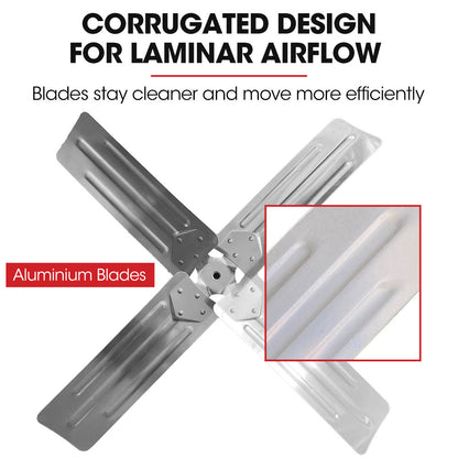 1067mm Industrial Drum Fan, 660W, Tilting, Heavy-Duty with Belt Drive