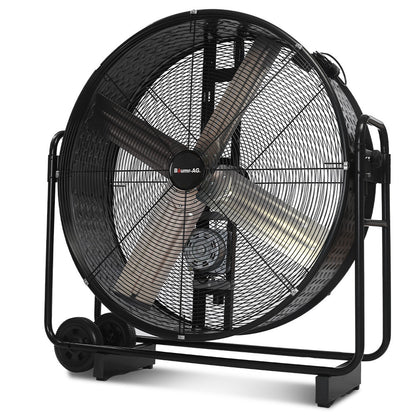 1067mm Industrial Drum Fan, 660W, Tilting, Heavy-Duty with Belt Drive