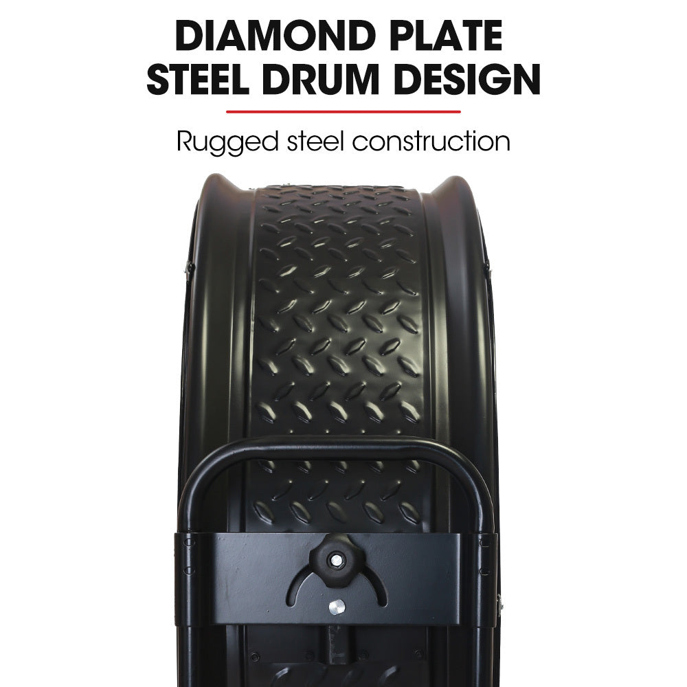 1067mm Industrial Drum Fan, 660W, Tilting, Heavy-Duty with Belt Drive