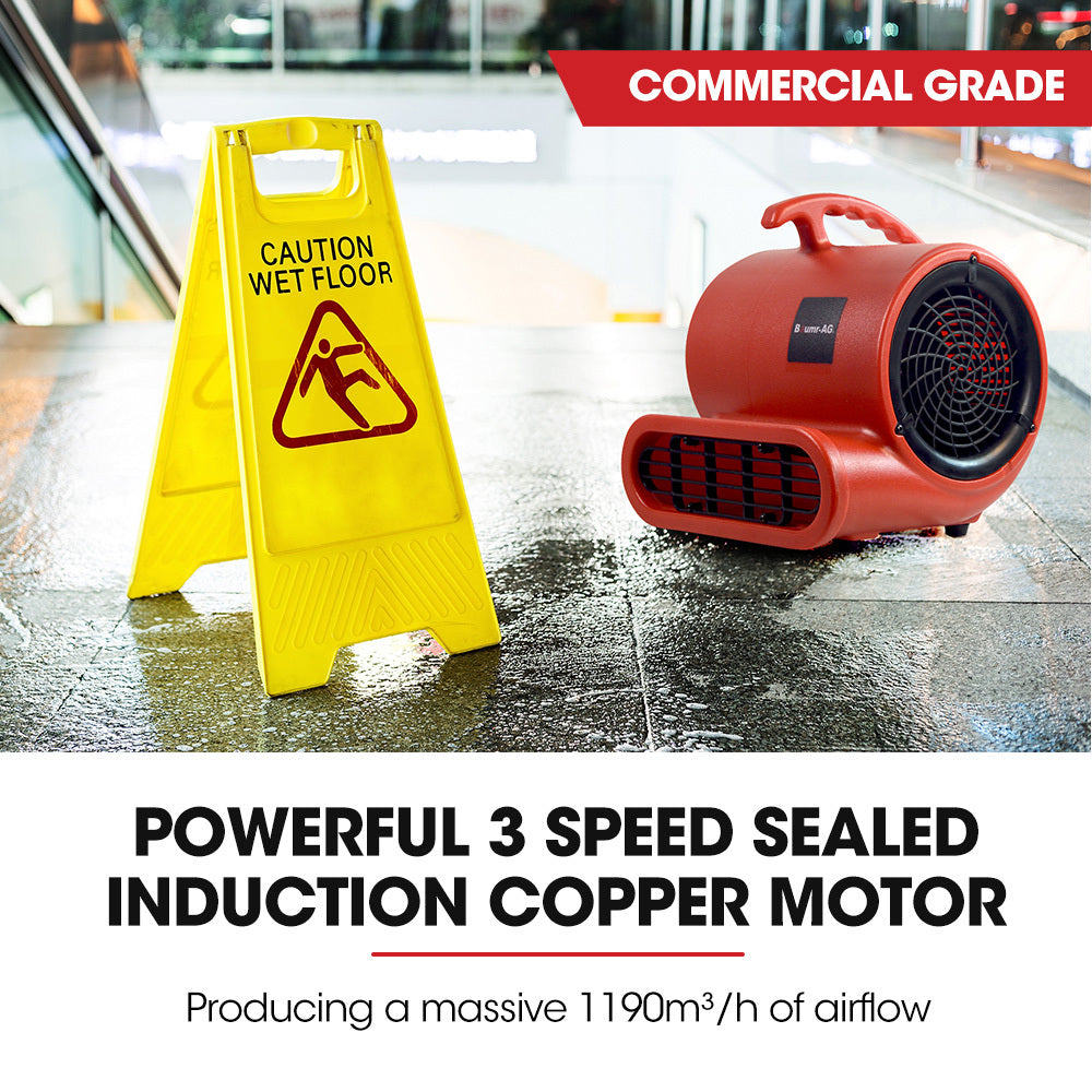 High-Performance Carpet Dryer Air Mover Blower Fan, 3-Speed, 700CFM, 4.5kg