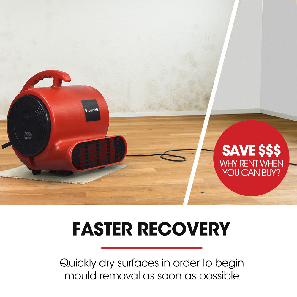 High-Performance Carpet Dryer Air Mover Blower Fan, 3-Speed, 700CFM, 4.5kg