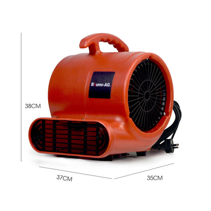 Compact 6.5kg Carpet Dryer Air Mover Blower Fan, 3-Speed, 800CFM, Commercial/Home