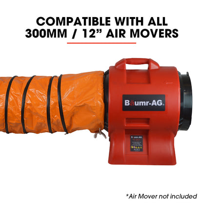 Industrial 300mm Air Duct - 10m PVC for Heavy-Duty Ventilation Solutions