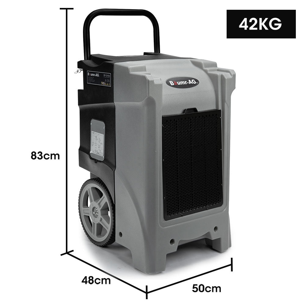 90L/Day Industrial LGR Dehumidifier, Portable, LCD, Wheels, Energy Efficient