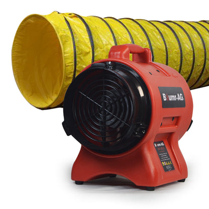 200mm Portable Air Mover Blower Fan with 10m Ventilation Duct, 7kg Lightweight