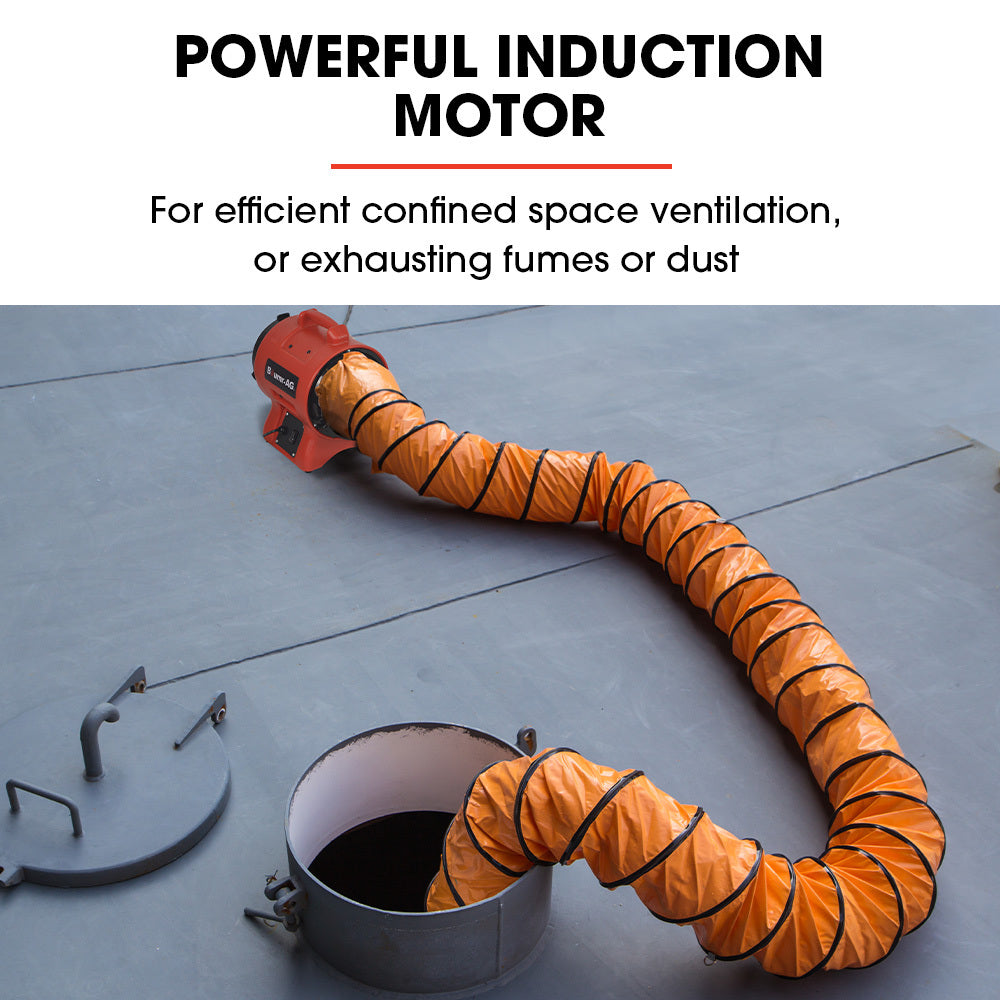 300mm Portable Air Blower with 560W Motor - Lightweight and Stackable Design
