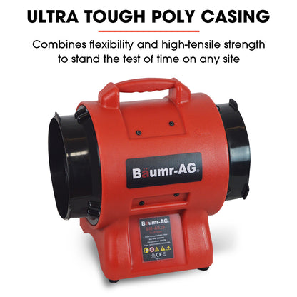 300mm Portable Air Blower with 560W Motor - Lightweight and Stackable Design