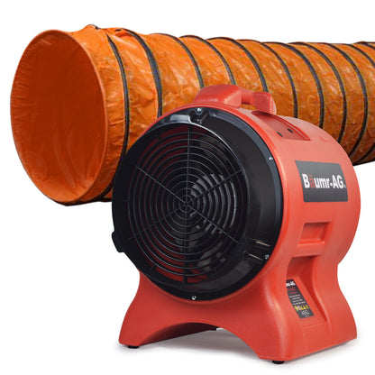 300mm Portable Axial Air Mover Blower Fan with 10m Duct, 13kg, 560W Motor