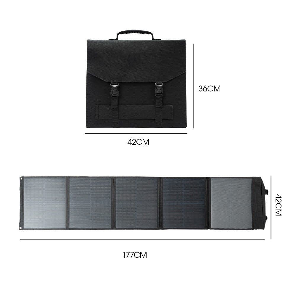 100W Portable Solar Panel with USB Ports and Adjustable Kickstands, 3.5kg
