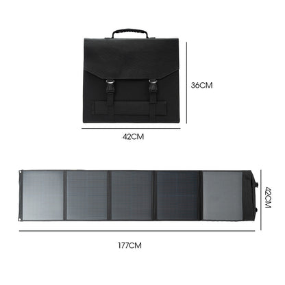 100W Portable Solar Panel with USB Ports and Adjustable Kickstands, 3.5kg