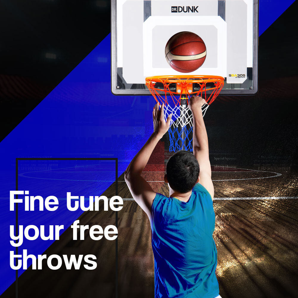 Adjustable Kids Basketball Hoop with 1.6m-2.1m Rim and Shatterproof Backboard