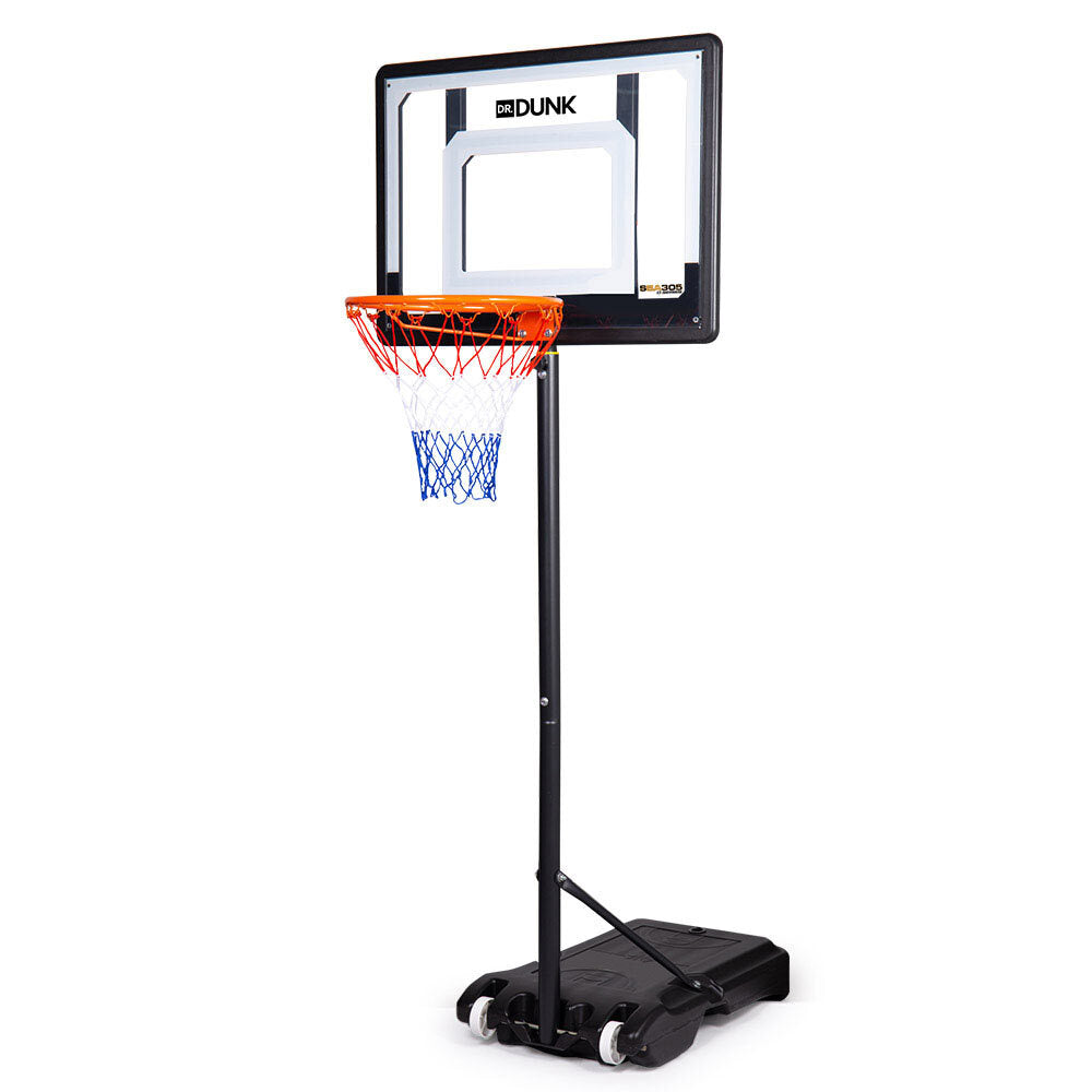 Adjustable Kids Basketball Hoop with 1.6m-2.1m Rim and Shatterproof Backboard