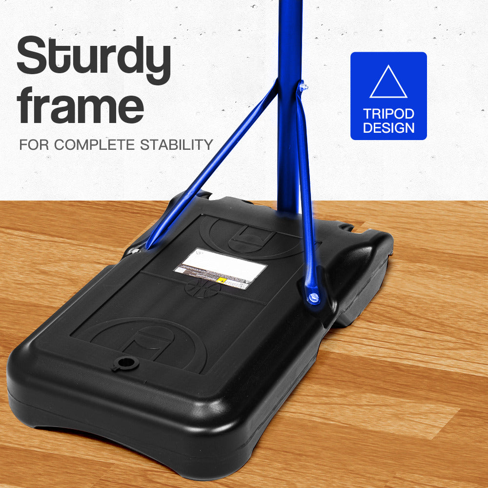 Adjustable Kids Basketball Hoop with 1.6m-2.1m Rim and Shatterproof Backboard