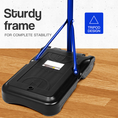 Adjustable Kids Basketball Hoop with 1.6m-2.1m Rim and Shatterproof Backboard