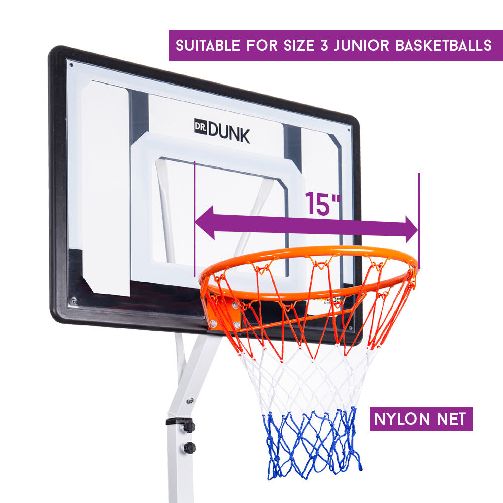 Adjustable Basketball Hoop System with 2.1-2.6m Rim and Mobile Base