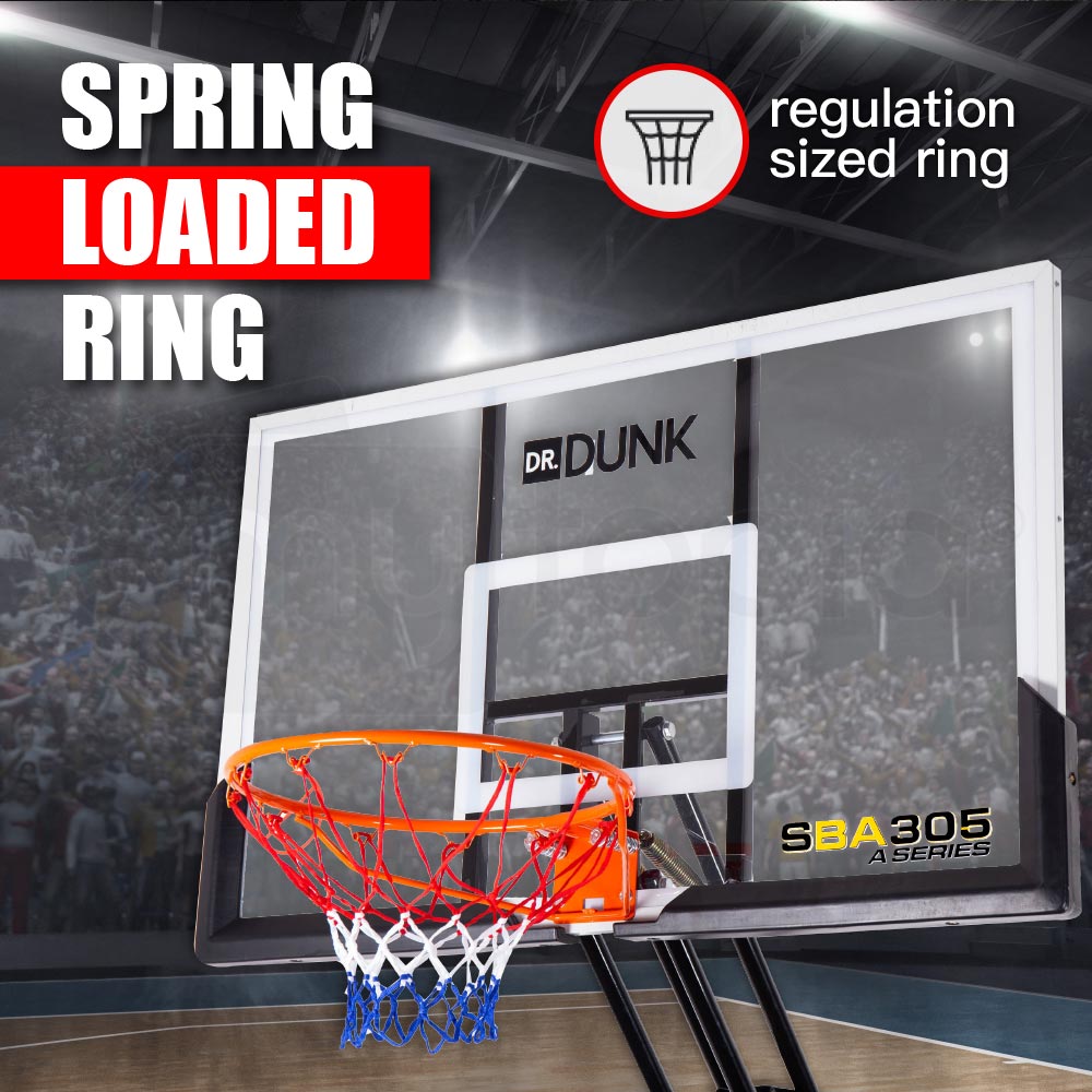 Adjustable Portable Basketball Hoop with 2.3-3.05m Height & 50" Backboard