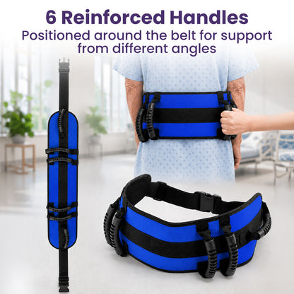Adjustable Patient Transfer Gait Belt with 6 Handles
