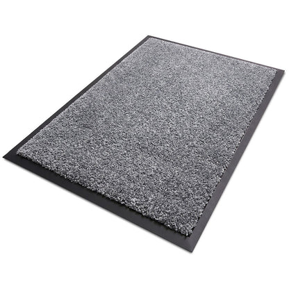 45x70cm Non-Slip Indoor Rug Floor Mat Charcoal, Poly Fiber Cut Loop Pile, High Density Base, Anti-Trip Edging