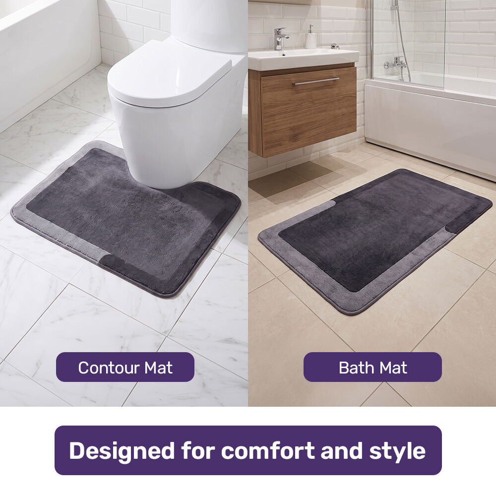 Soft 2-Piece Bathroom Mat Set