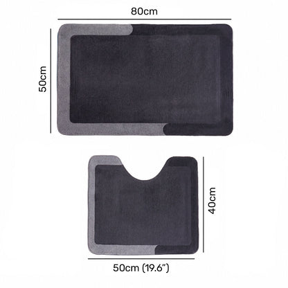Soft 2-Piece Bathroom Mat Set