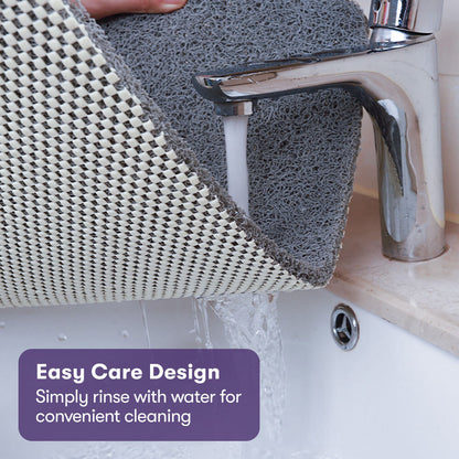 Washable PVC Anti-Slip Loofah Bath and Shower Mat, Small, 40 x 60cm