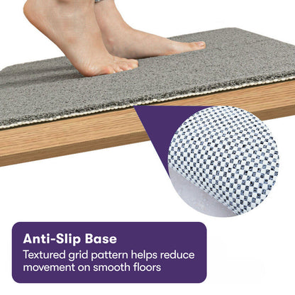 Washable PVC Anti-Slip Loofah Bath and Shower Mat, Small, 40 x 60cm