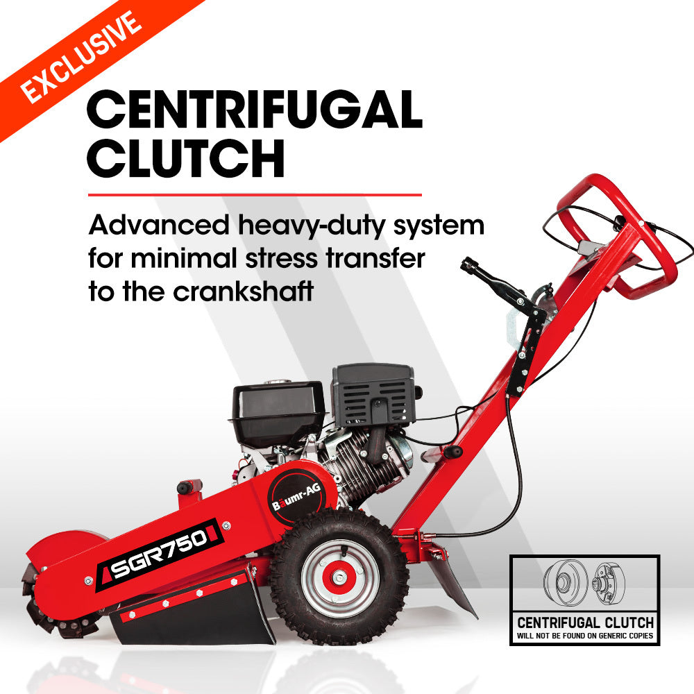 15HP Commercial Petrol Stump Grinder with 0.3m Depth Capability and Carbide Teeth
