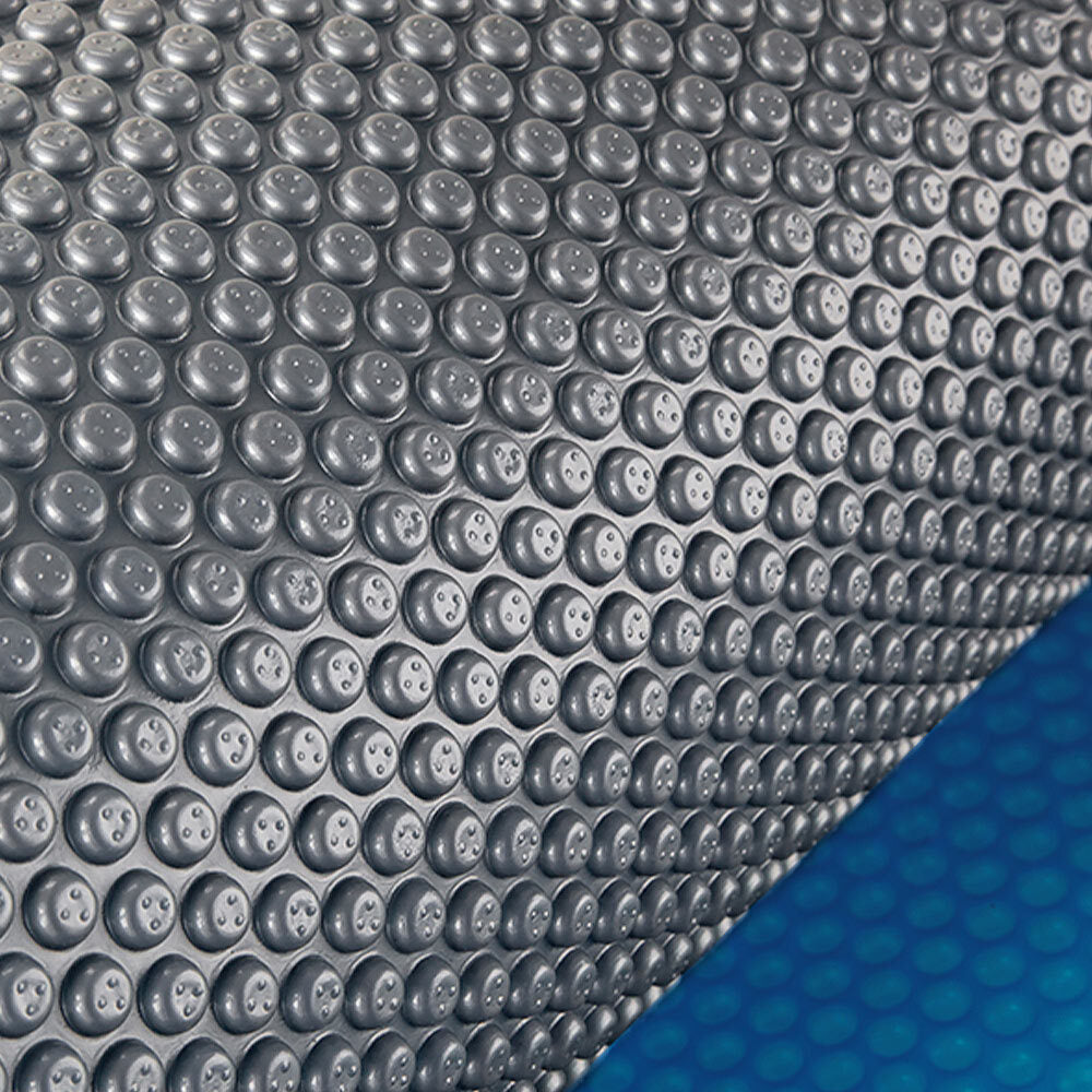 7x4m Isothermal Solar Pool Cover, 500 Micron Thickness, Blue/Silver Design