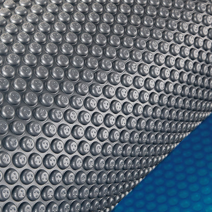 9.5x4m Solar Thermal Pool Cover with Isothermal Design, Blue/Silver, 400 Micron