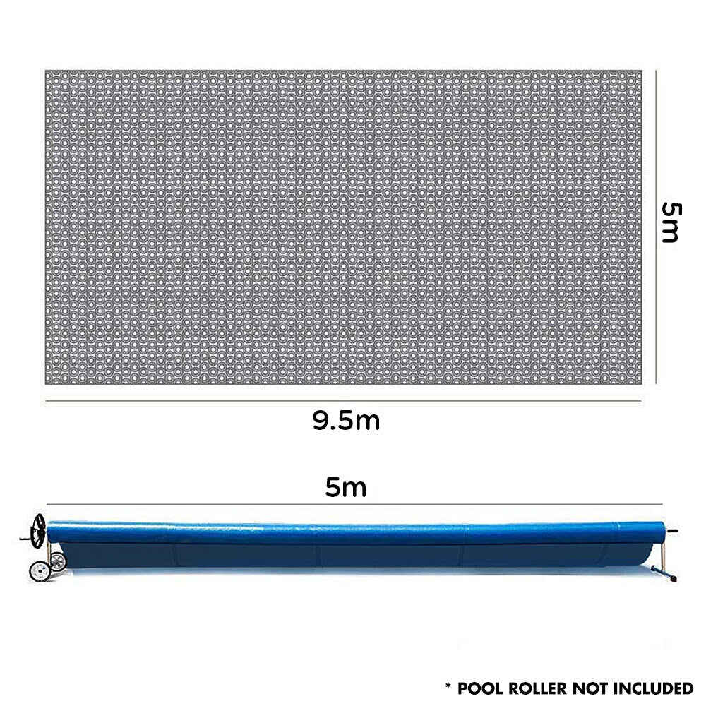 Solar Pool Cover 400 Micron Heater Bubble Blanket 9.5x5m - Heat & Protect