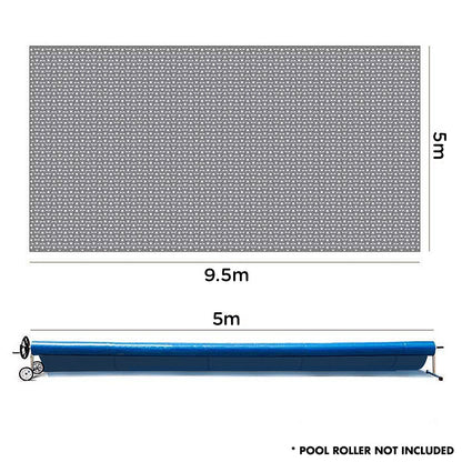 Solar Pool Cover 400 Micron Heater Bubble Blanket 9.5x5m - Heat & Protect