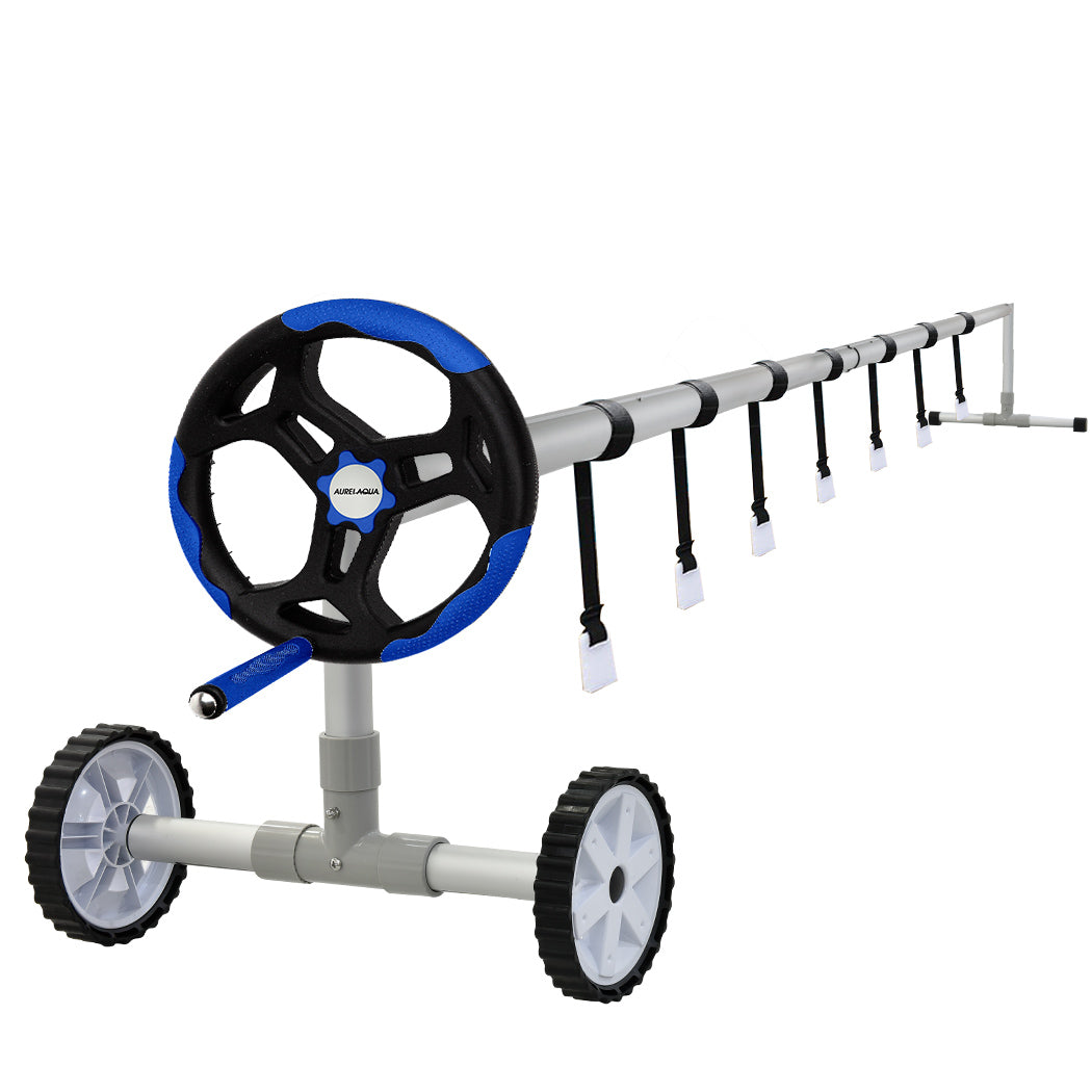 5.7m Pool Cover Roller with Adjustable Aluminium Frame and Crank Wheel