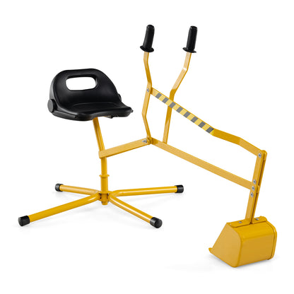 Sand Digger for Kids Sandbox Toy Digger Outdoor Construction Excavator-Yellow