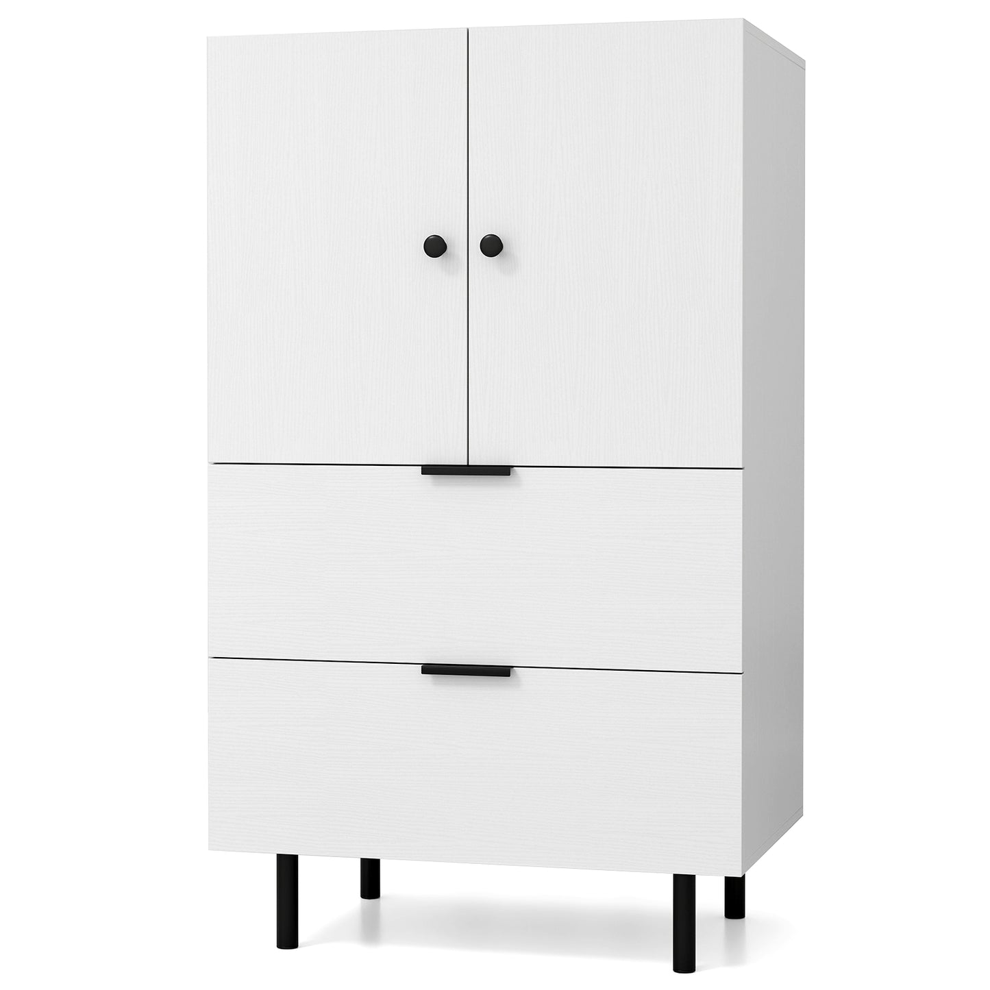 Sideboard Buffet Cabinet with Drawers and Storage Cabinet-White