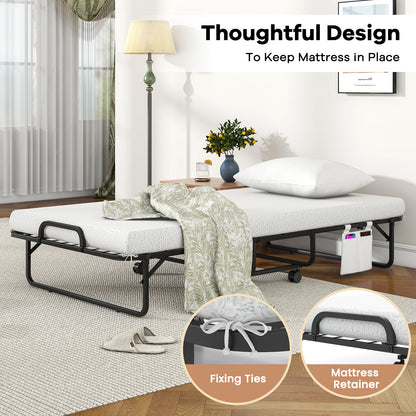 (with Pillow) 190 x 97 cm Rollaway BedSingle Size Folding Bed