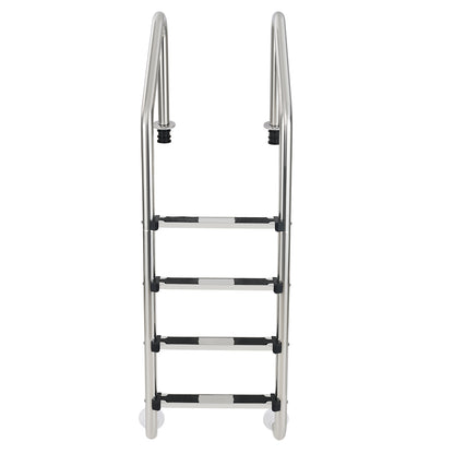 Stainless Steel Inground Pool Ladder with 4 Non-slip Steps