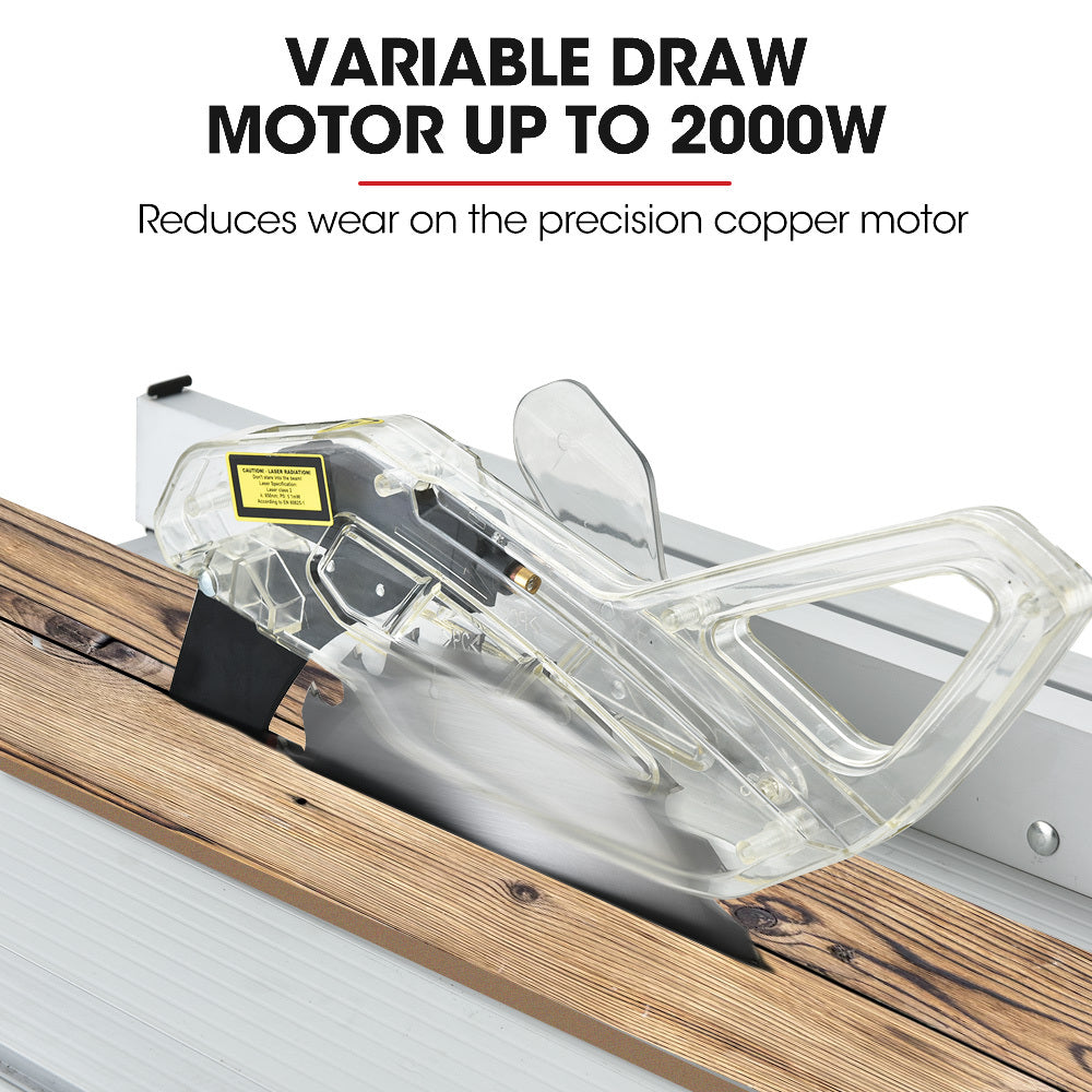 2000W 0.25m Table Saw with Stand, Extendable Deck, Laser Guide