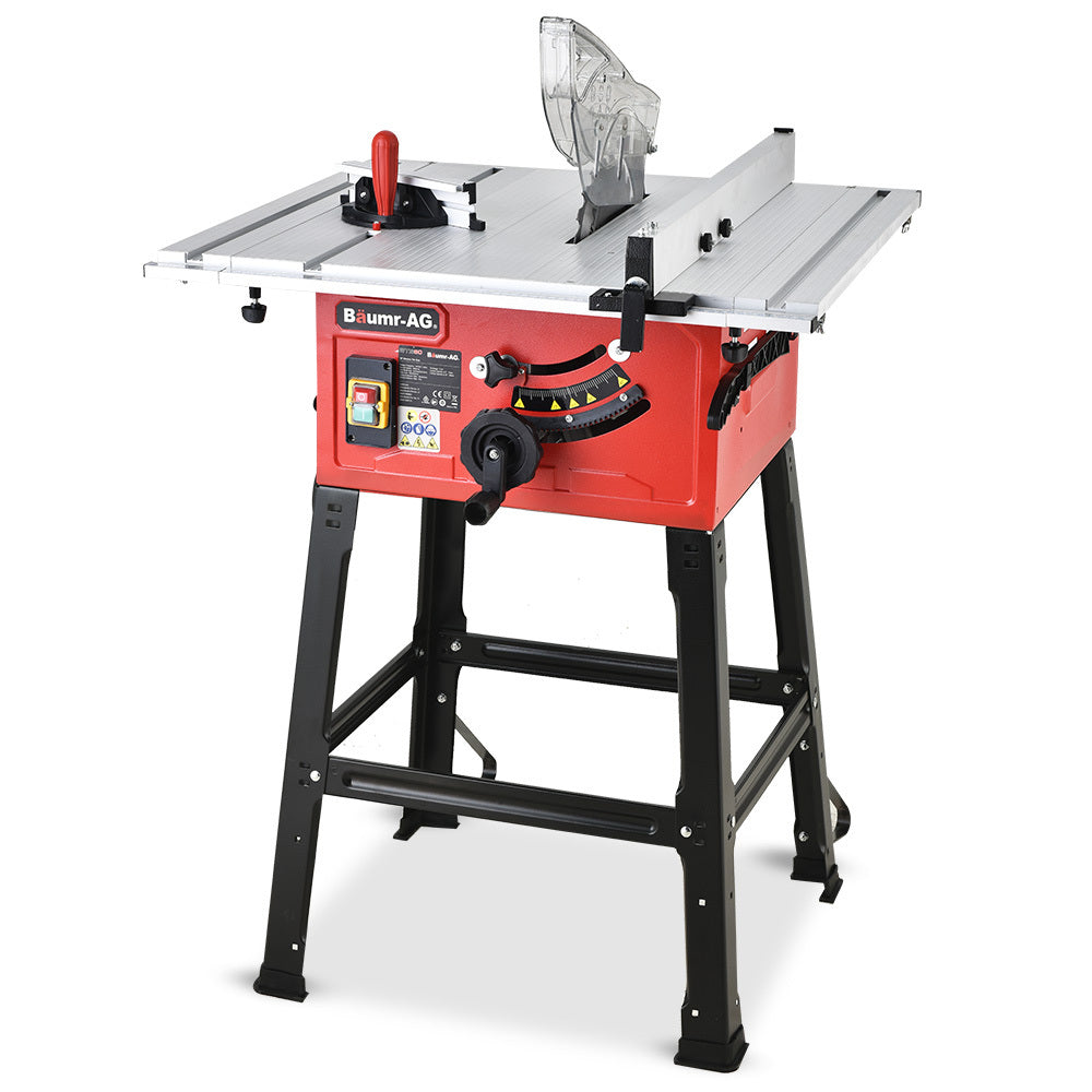 2000W 0.25m Table Saw with Stand, Extendable Deck, Laser Guide