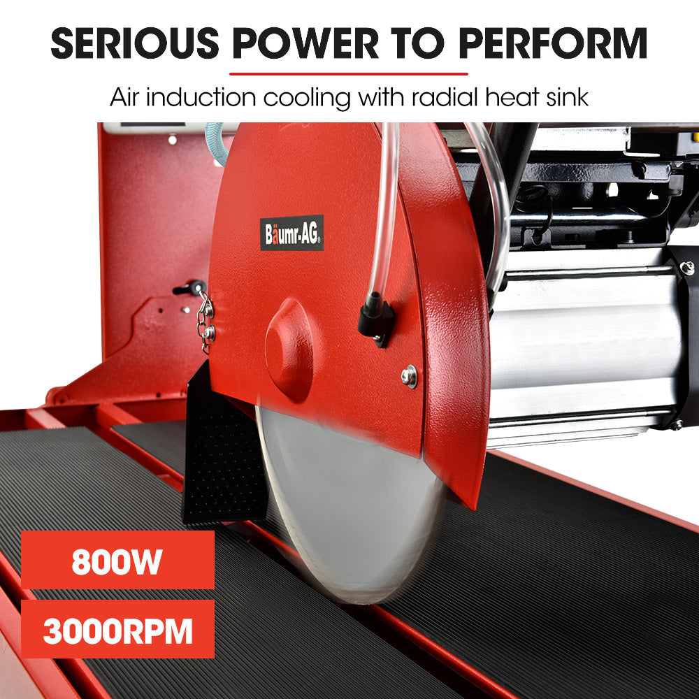 800W Electric Tile Saw Cutter with 0.2m Blade, 0.72m Cutting Length, Extension Table