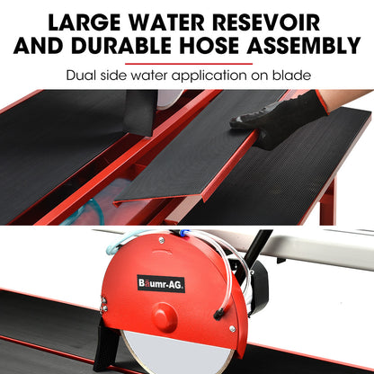 1500W Electric Tile Saw Cutter with 0.3m Blade & 0.92m Cutting Length, Portable