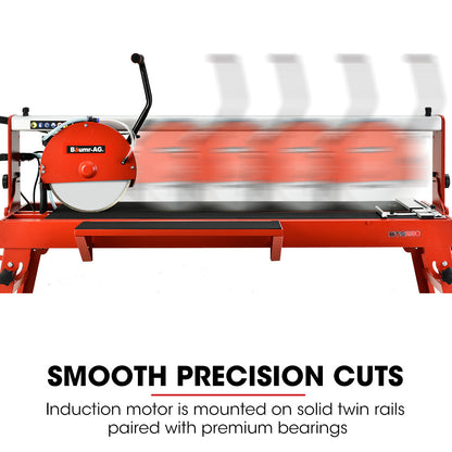 1500W Electric Tile Saw Cutter with 0.3m Blade & 0.92m Cutting Length, Portable