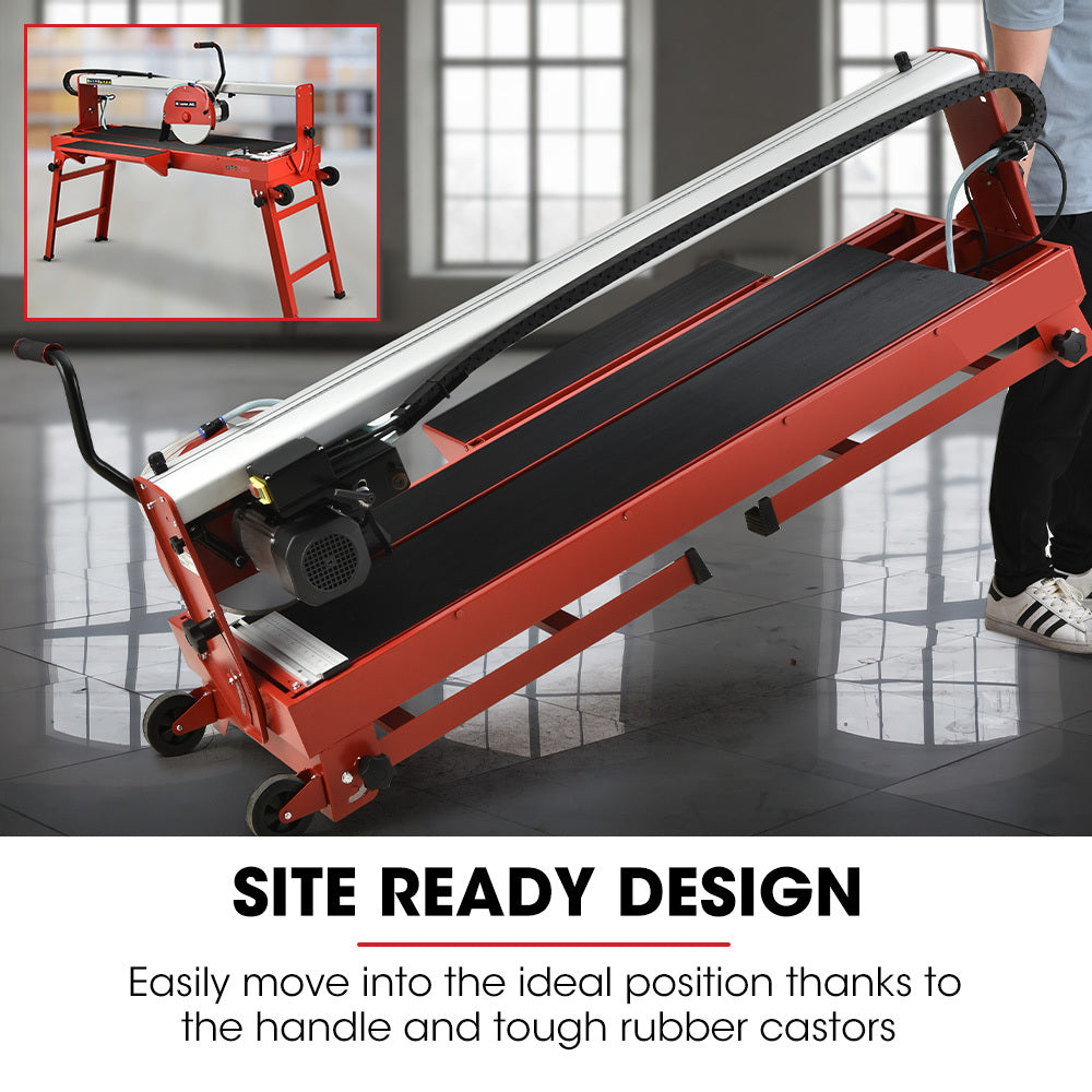 1500W Electric Tile Saw Cutter with 0.3m Blade & 0.92m Cutting Length, Portable