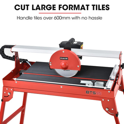 800W Electric Tile Saw Cutter with 0.2m Blade, 0.6m Cutting Length, Wet System