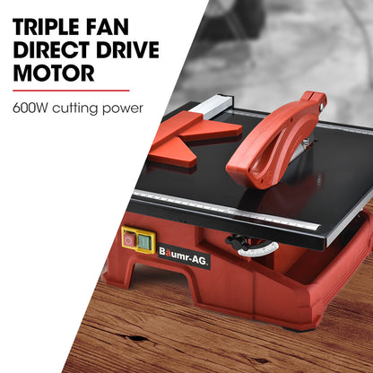 600W Electric Tile Saw Cutter with 0.18m Blade and Wet-Cutting System