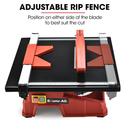 600W Electric Tile Saw Cutter with 0.18m Blade and Wet-Cutting System