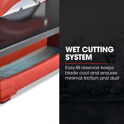600W Electric Tile Saw Cutter with 0.18m Blade and Wet-Cutting System
